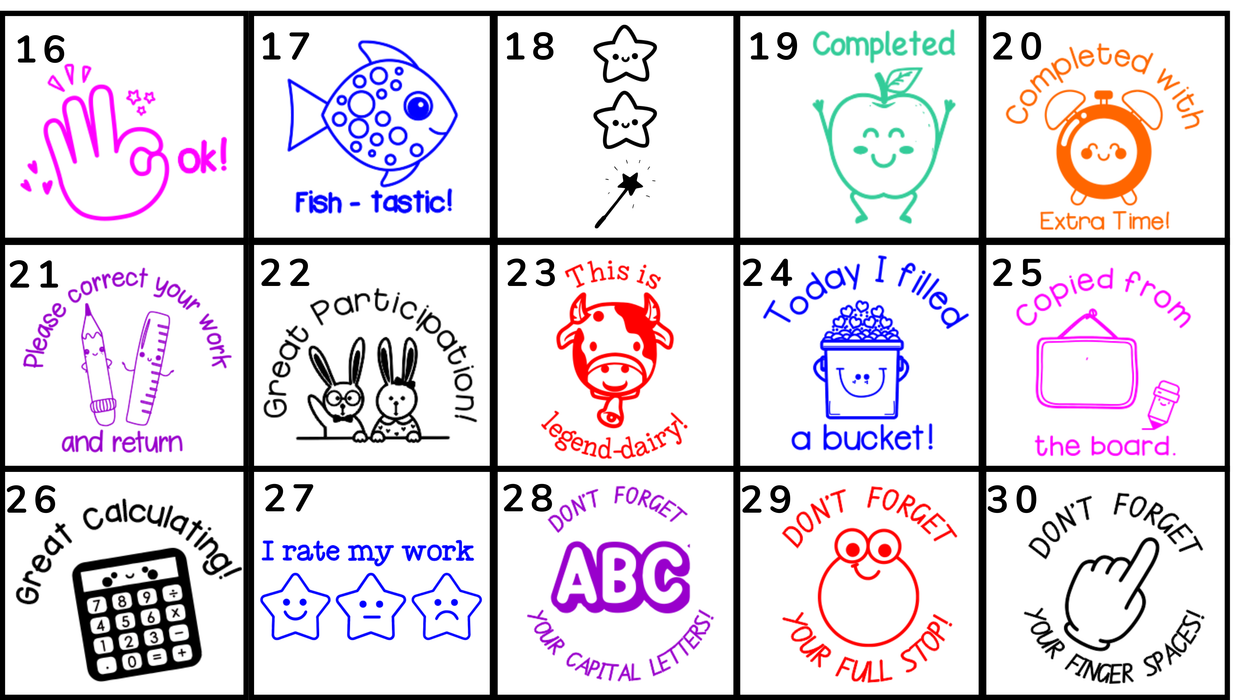 Clearance Merit Stamps (Multiple Sizes)