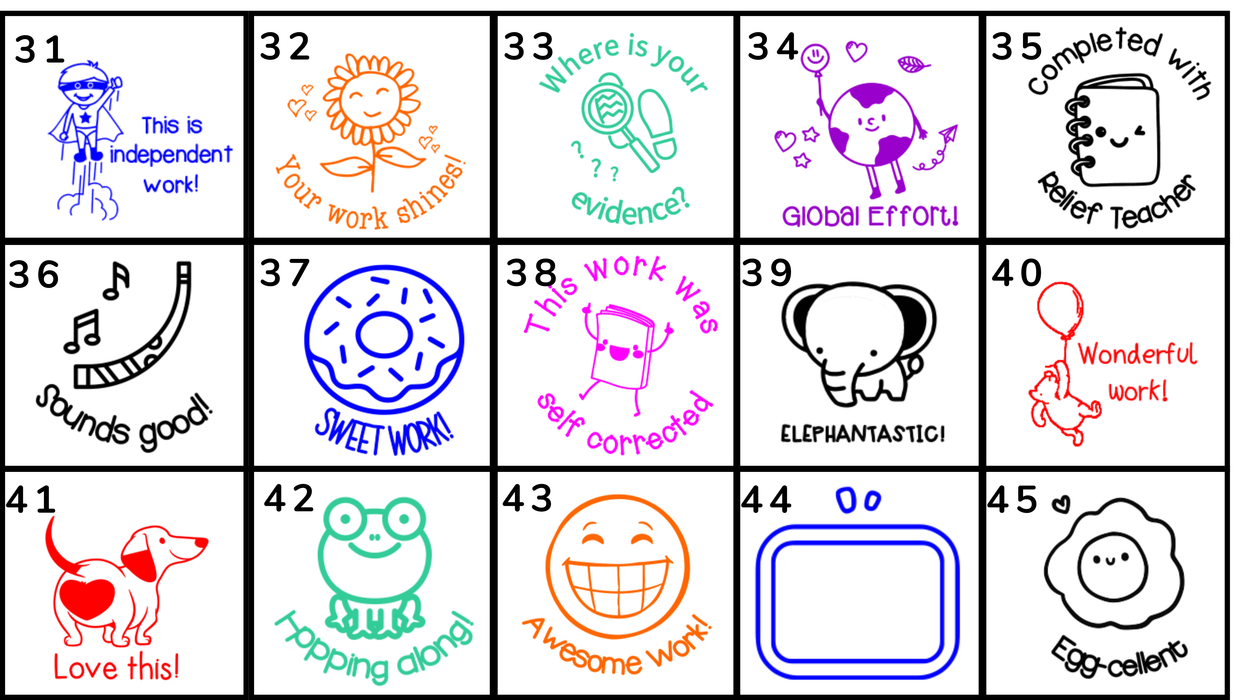 Clearance Merit Stamps (Multiple Sizes)