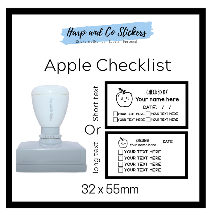 Editable Apple - Personalised Checklist