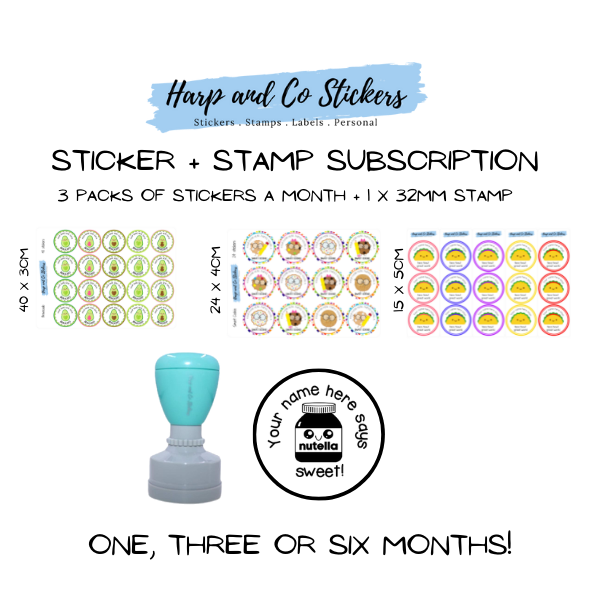 Personalised Sticker and Stamp Subscription Pack