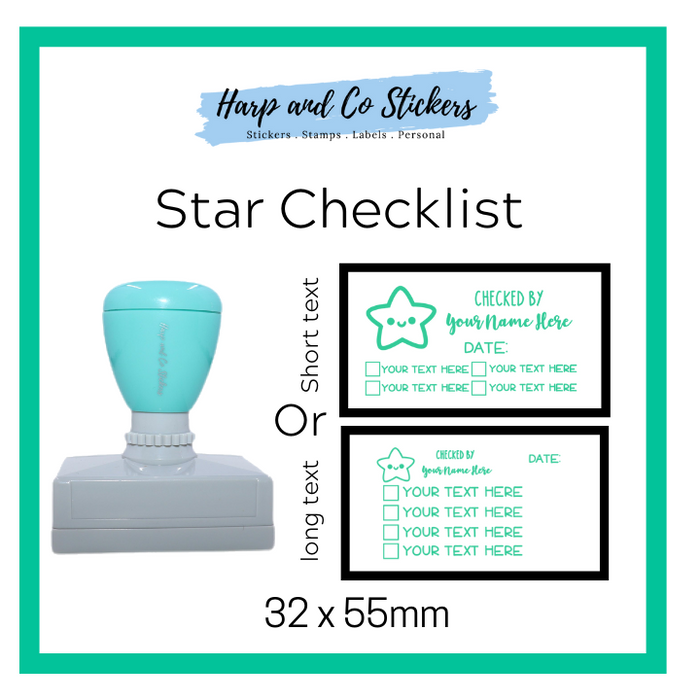 Editable Star - Personalised Checklist