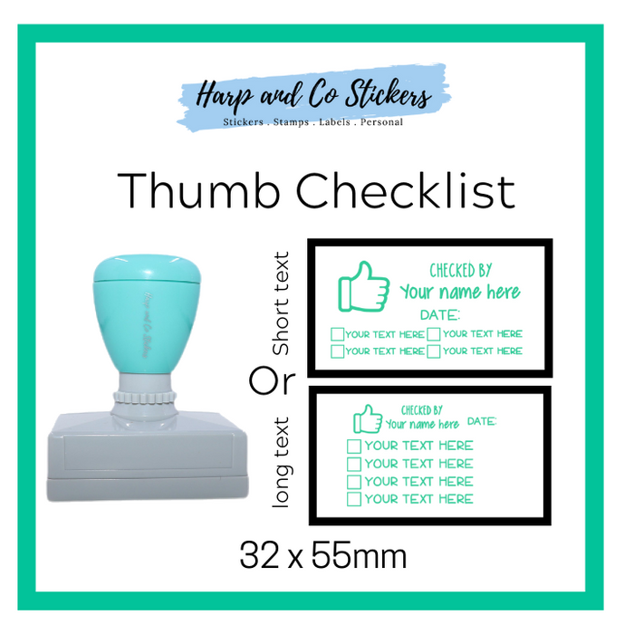 Editable Thumb - Personalised Checklist