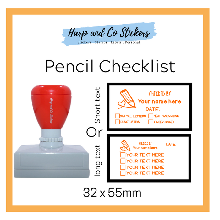 Editable Pencil - Personalised Checklist